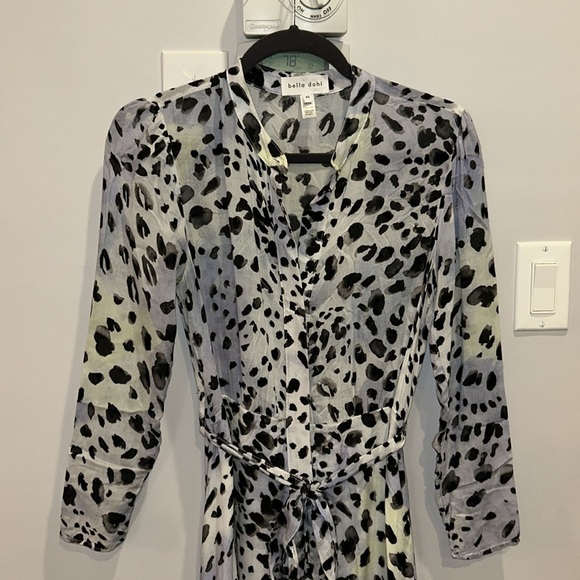 Bella Dahl Maxi Shirt Dress Ink Dots - Picture 5 of 12